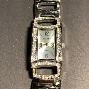 3/$20 Decade Brand ladies watch - silver w/ bling